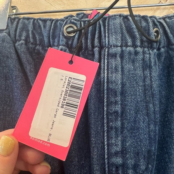 NWT Edikted Lorelai Oversized Cargo Jeans Size S - Picture 7 of 9